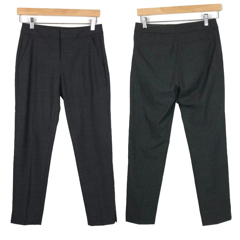 Everlane The Slim Straight Wool Trouser Charcoal Grey Pants 0